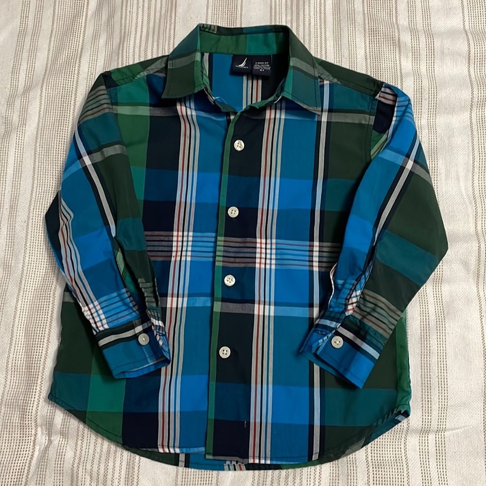 Nautica Toddler Long Sleeve Button Down Shirt